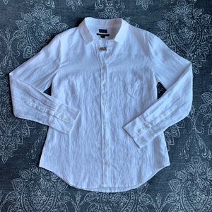 J. Crew Slim Perfect Shirt Irish Linen Button Down